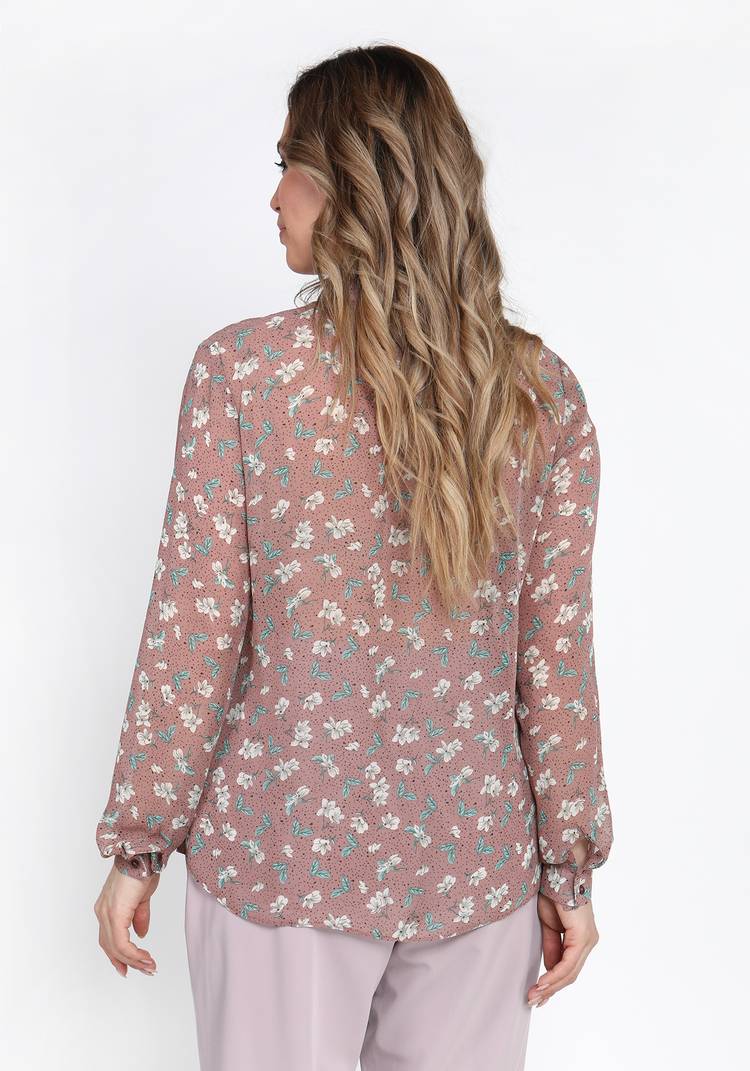 Блуза с рюшей на пуговицах шир.  750, рис. 7