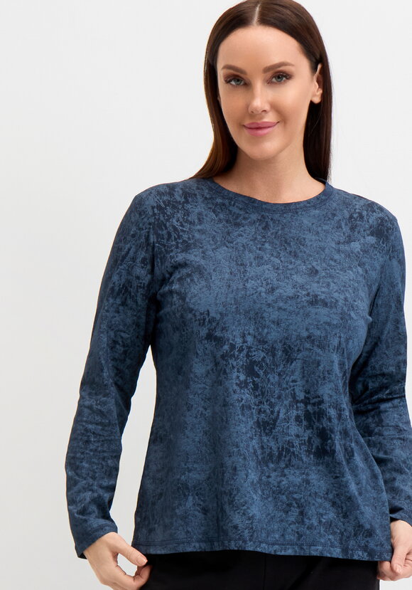 Лонгслив с принтом на горловине спинки шир.  580, рис. 1