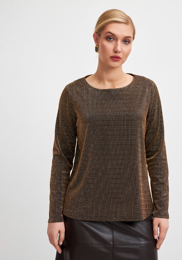 Блуза из трикотажа с люрексом шир.  580, рис. 4