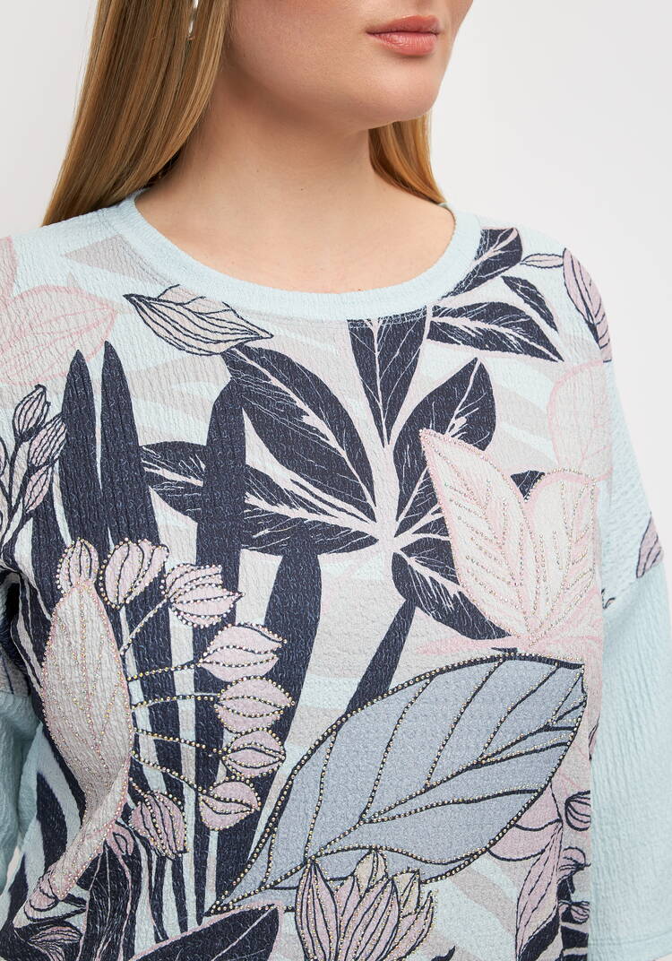 Блуза с цветочным принтом Амелия шир.  750, рис. 17