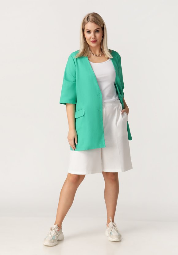 Жакет с карманами свободного кроя шир.  580, рис. 20