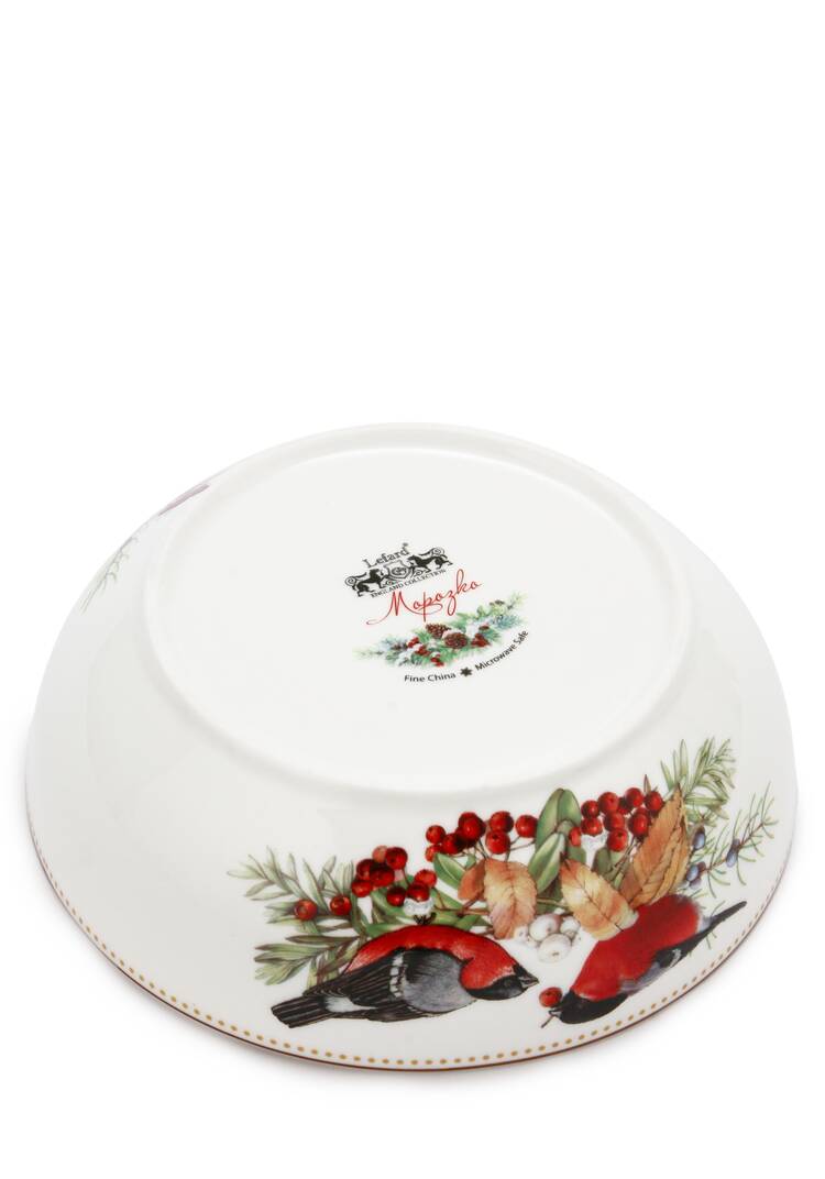 Салатник фарфоровый Снегири шир.  750, рис. 3