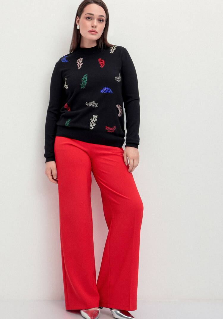 Джемпер с принтом в виде перьев шир.  750, рис. 15