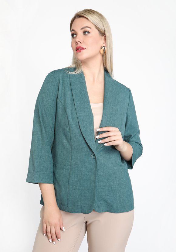 Жакет классический однобортный шир.  580, рис. 11