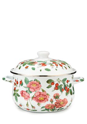 Эмалированная кастрюля с крышкой