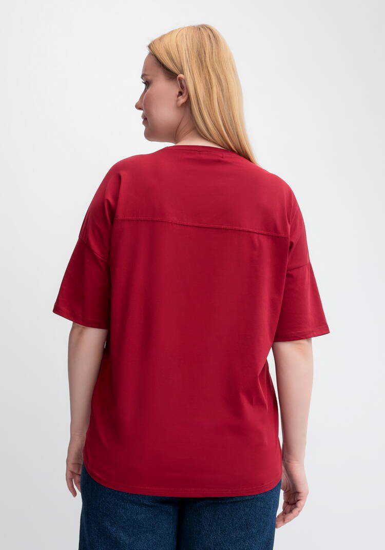 Футболка с принтом Золотой цветок шир.  750, рис. 8