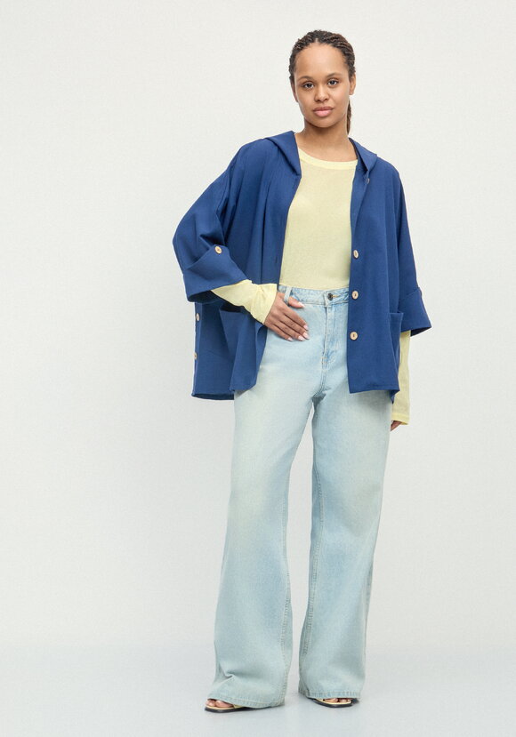 Блуза льняная с рукавами кимоно шир.  580, рис. 11