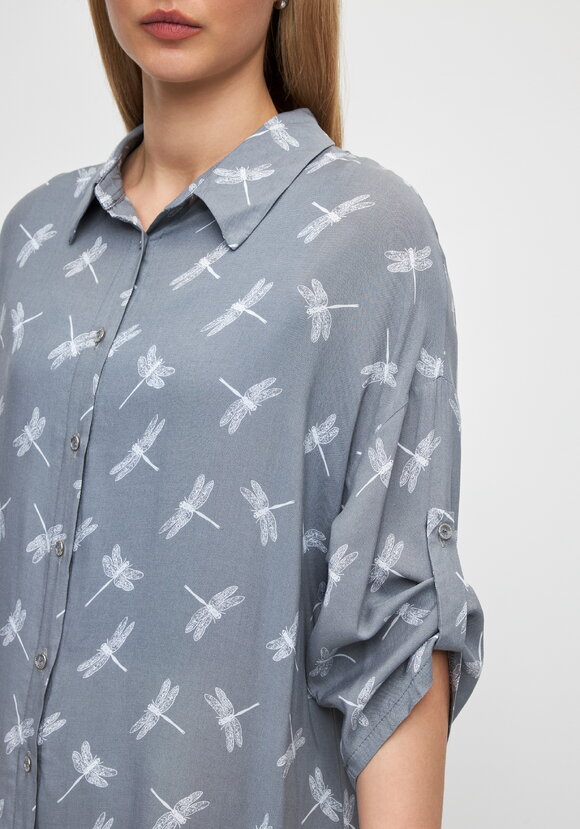 Рубашка удлиненная на пуговицах Лилия шир.  580, рис. 5