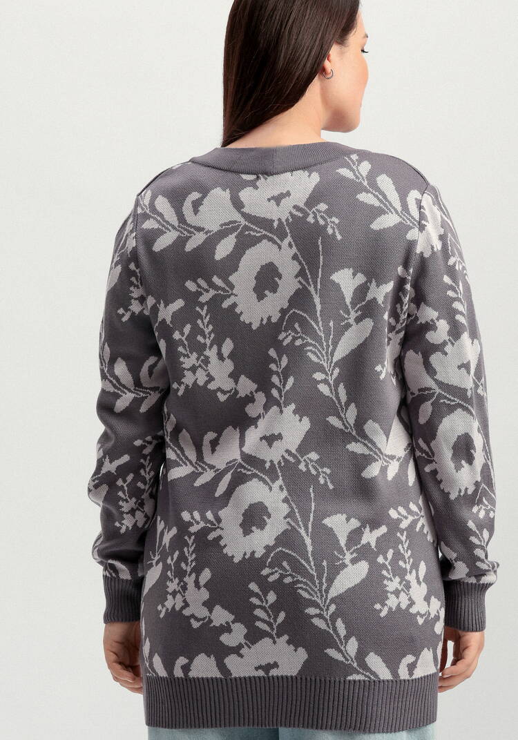 Кардиган с цветочным рисунком шир.  750, рис. 18