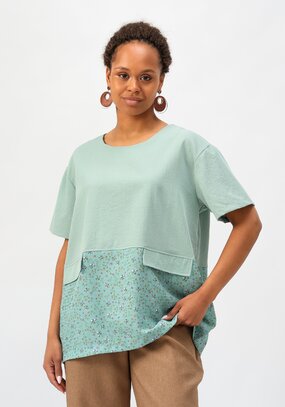 Блуза свободного кроя с дизайнерским кроем