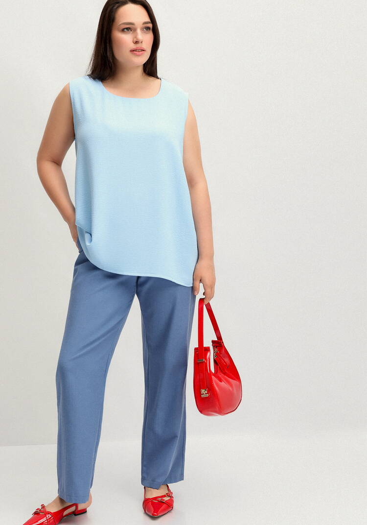 Топ свободного кроя с круглым вырезом шир.  750, рис. 17