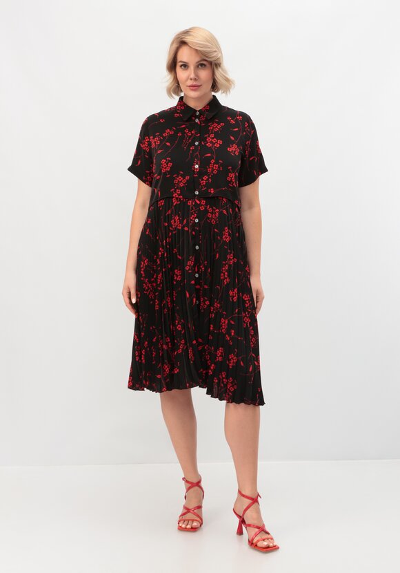 Платье  с плиссировкой шир.  580, рис. 4