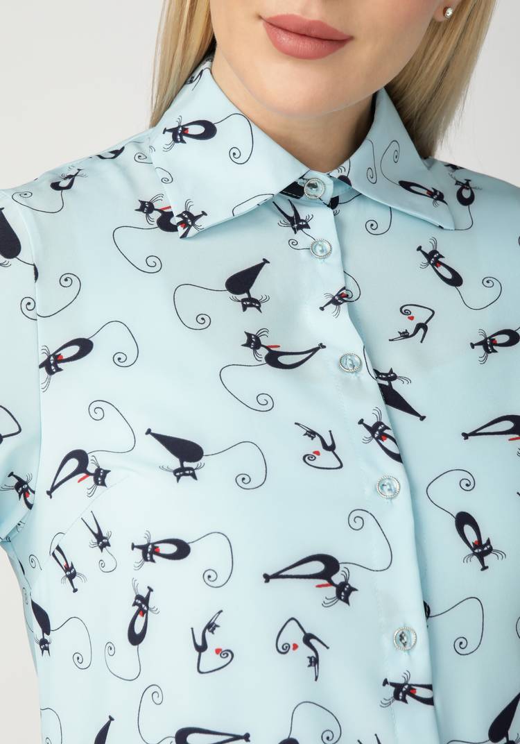 Рубашка женская с принтом шир.  750, рис. 4