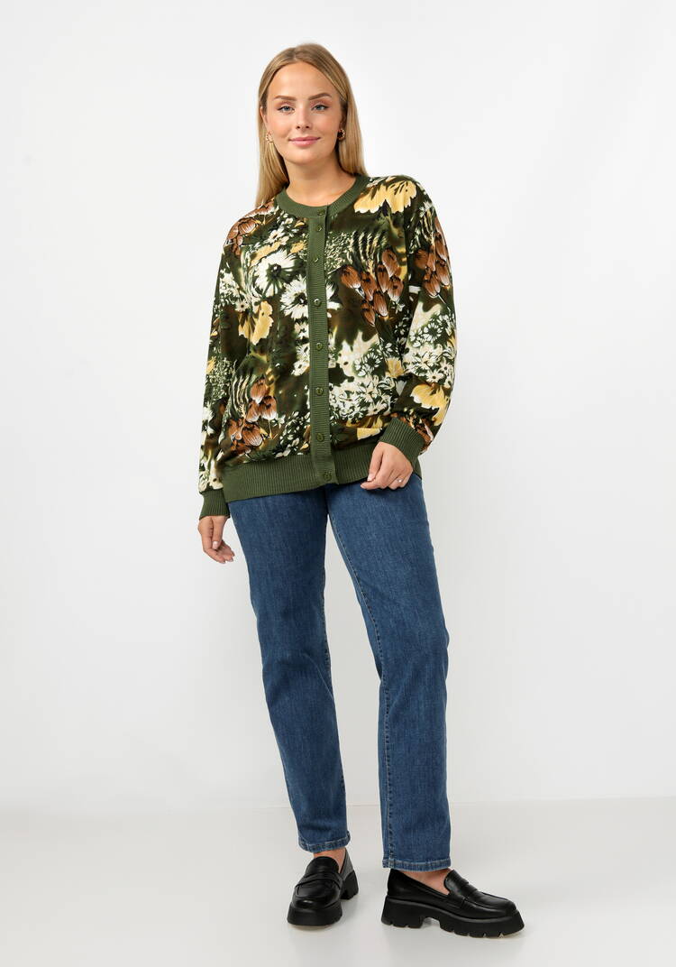 Кардиган с цветочным принтом на пyговицах шир.  750, рис. 8