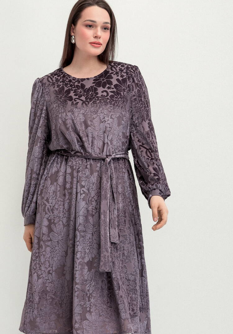 Платье с цветами из бархата шир.  750, рис. 27