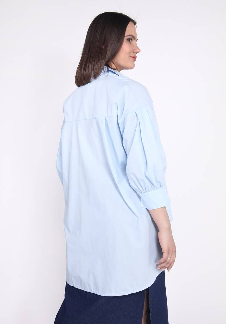 Блуза свободного кроя с объемными рукавами шир.  750, рис. 6