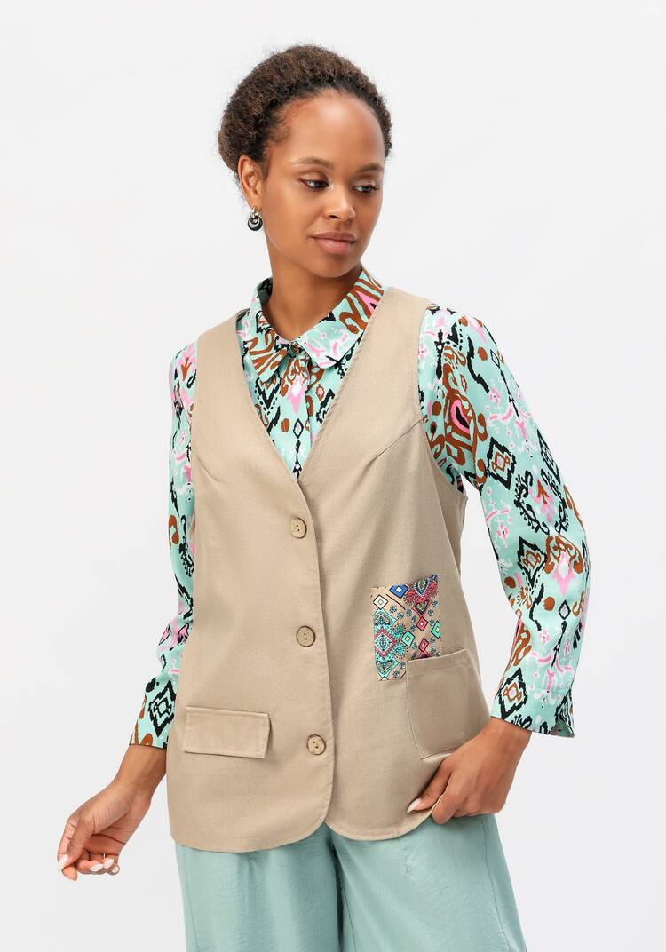 Жилет оригинального дизайна шир.  750, рис. 15