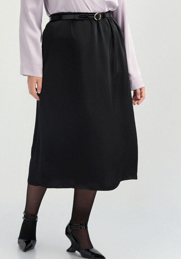 Юбка шелковая с эластичной лентой в поясе шир.  580, рис. 4