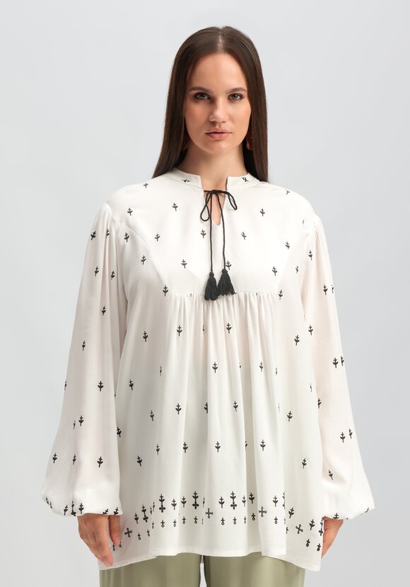 Блуза в стиле бохо шир.  580, рис. 4