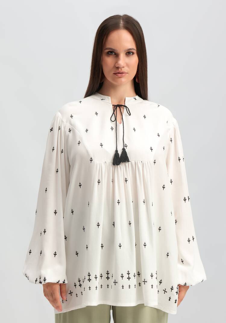 Блуза в стиле бохо шир.  750, рис. 4