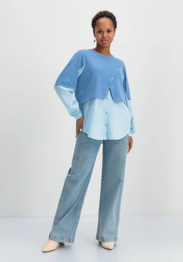 Свитшот с имитацией двойки шир.  750, рис. 15