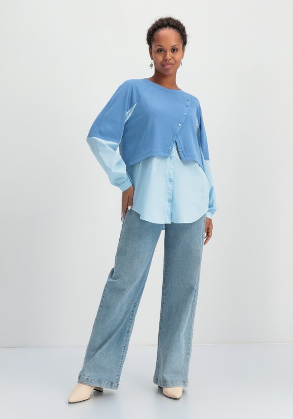 Свитшот с имитацией двойки шир.  580, рис. 15