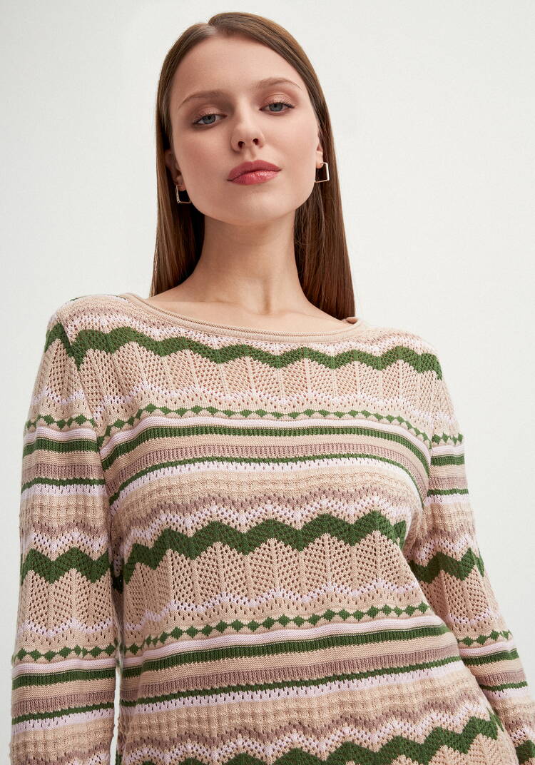 Джемпер с морским орнаментом шир.  750, рис. 25