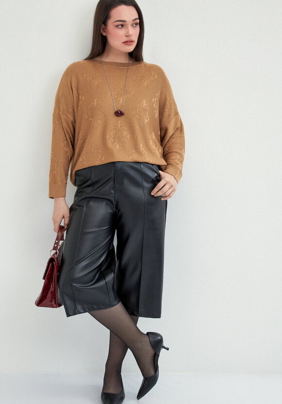 Джемпер структурной вязки свободного силуэта шир.  580, рис. 10