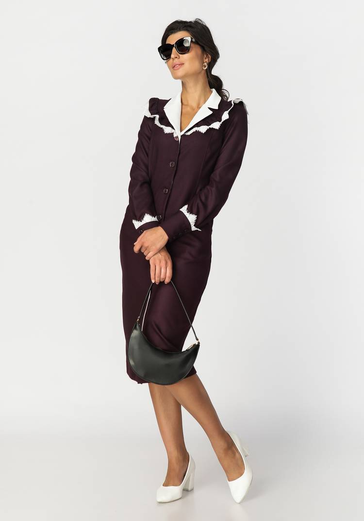 Платье с кокеткой и кружевной отделкой шир.  750, рис. 3