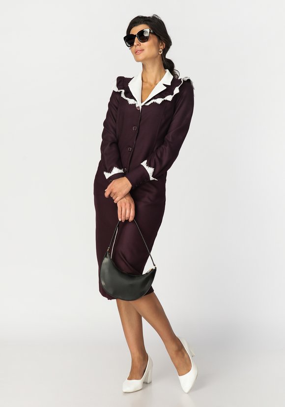 Платье с кокеткой и кружевной отделкой — купить за руб в магазине Леомакс