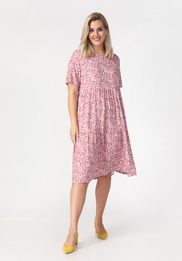 Платье с отрезной талией и коротким рукавом шир.  580, рис. 11