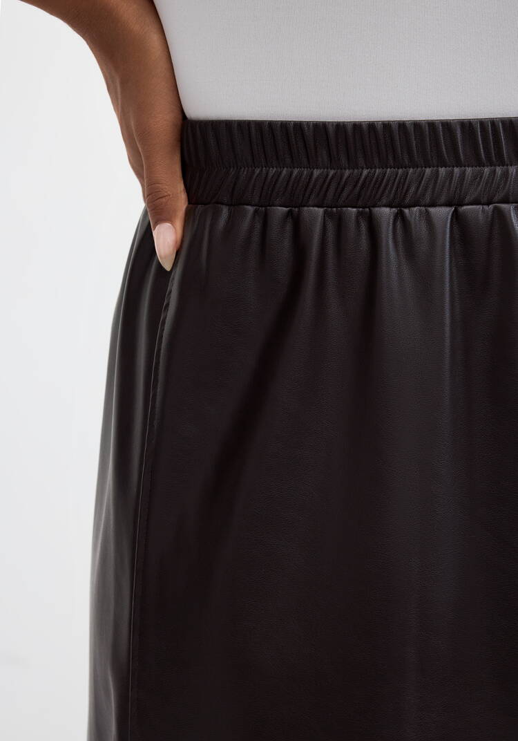 Юбка из экокожи Марина шир.  750, рис. 5