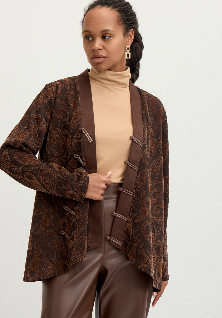 Кардиган из жаккардового трикотажа шир.  750, рис. 9