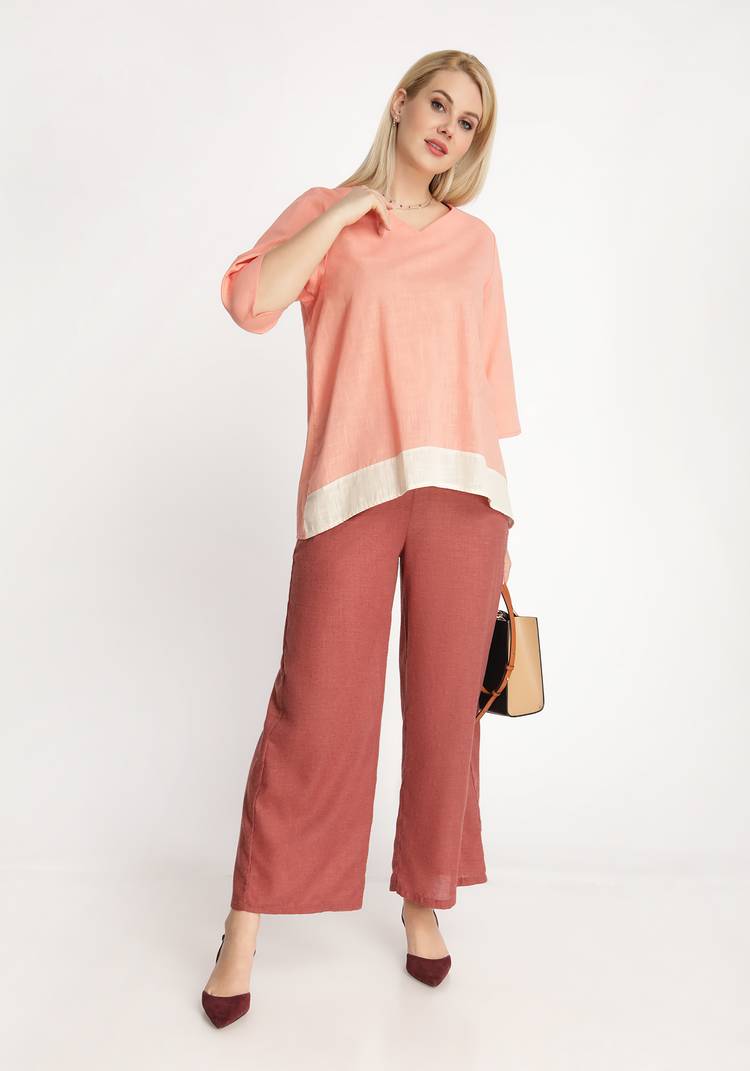 Туника свободного кроя Льняная палитра шир.  750, рис. 11