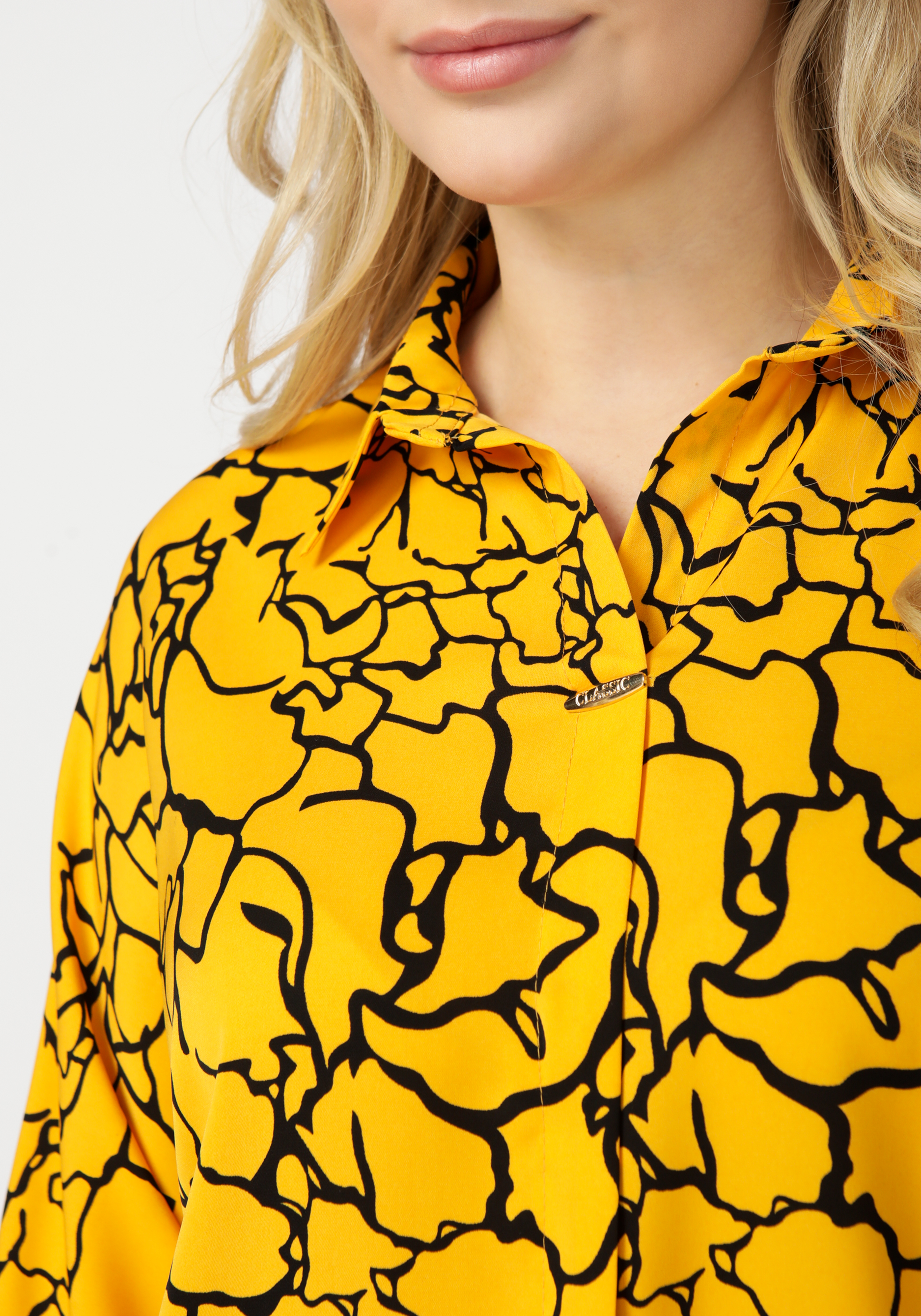 Блузка с принтом "Джулия", цвет желтый, размер 52 - фото 9