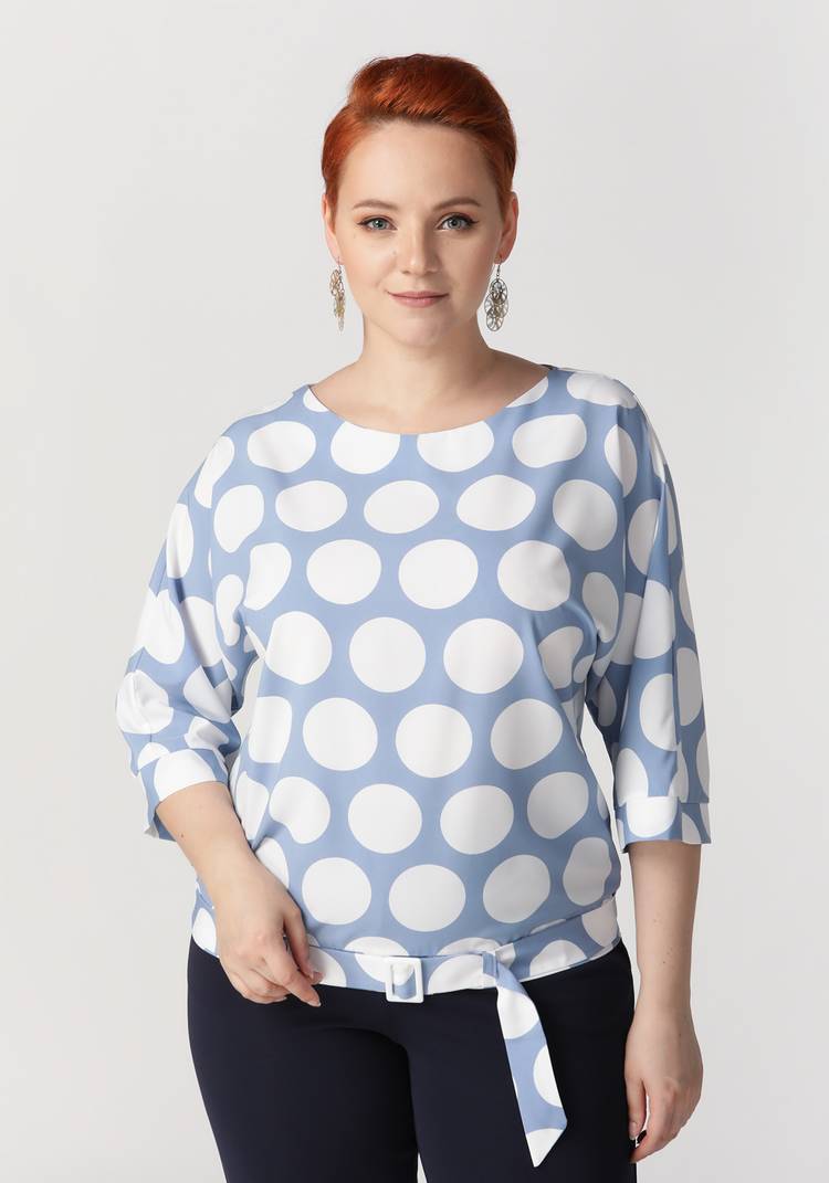 Блуза женская в горох Мадина шир.  750, рис. 5