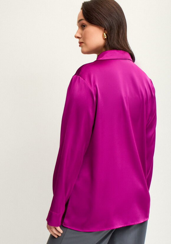 Блуза из шелка с супатной застежкой шир.  580, рис. 10