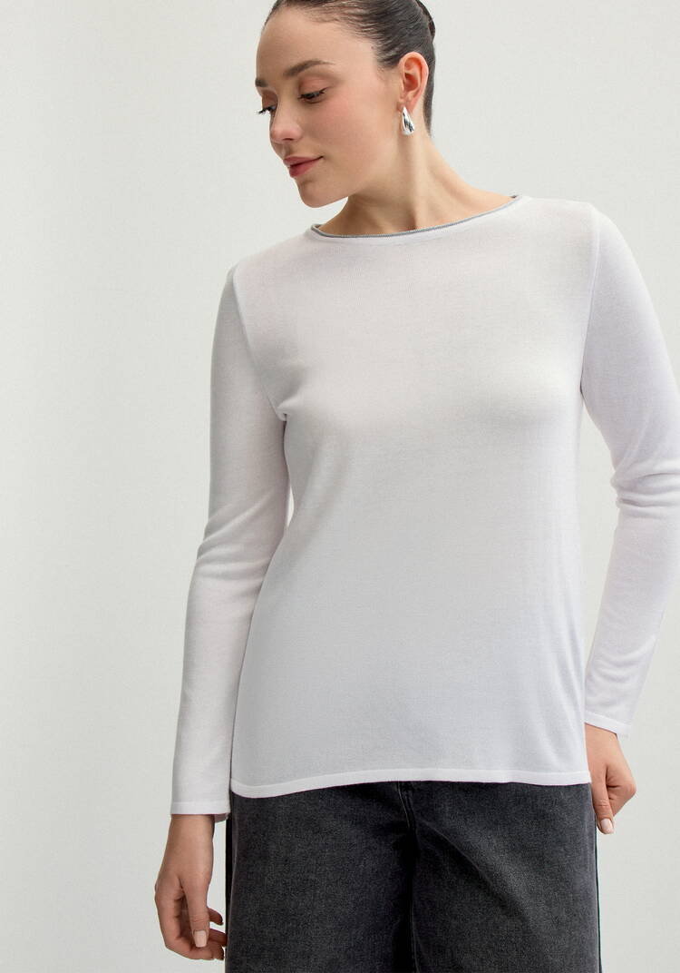 Джемпер базовый однотонный шир.  750, рис. 8