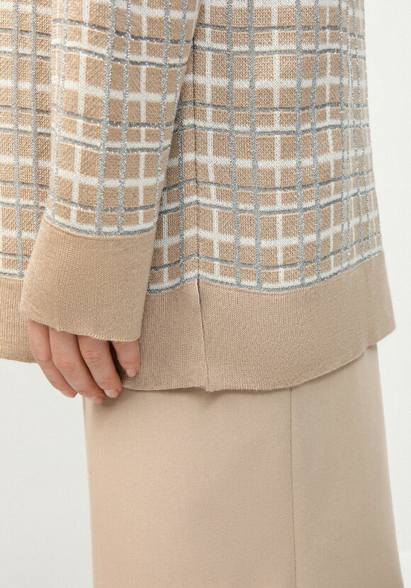 Рубашка-джемпер с отложным воротником клетка шир.  580, рис. 6