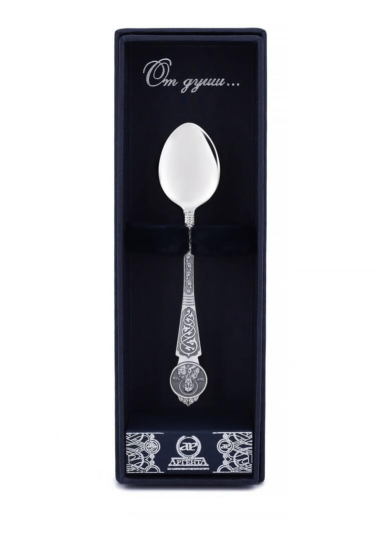 Серебряная ложка  Николай Чудотворец шир.  750, рис. 6