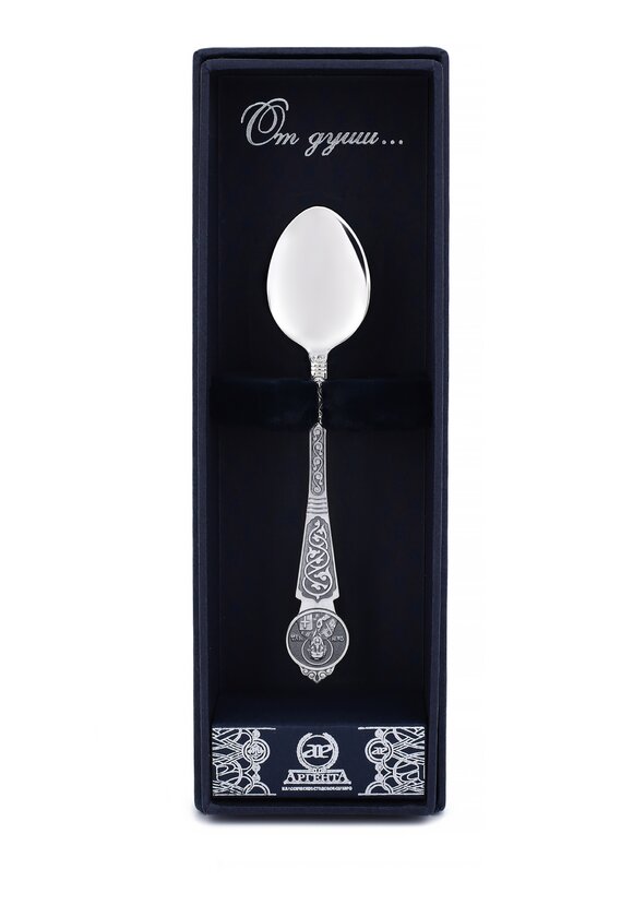 Серебряная ложка  Николай Чудотворец шир.  580, рис. 6