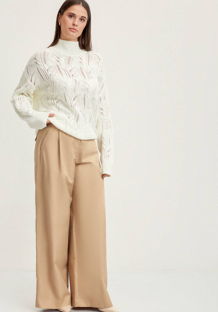 Джемпер с ажурными косами шир.  750, рис. 18