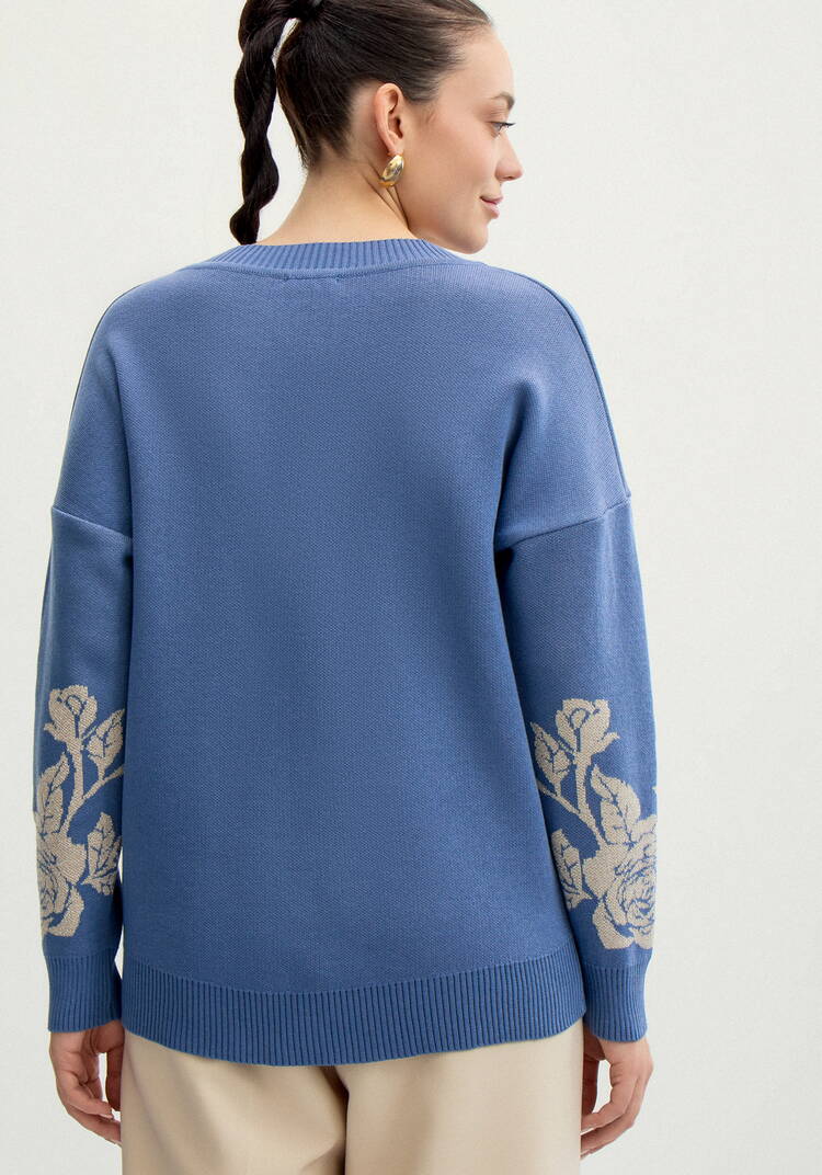 Джемпер с флористическим мотивом шир.  750, рис. 3