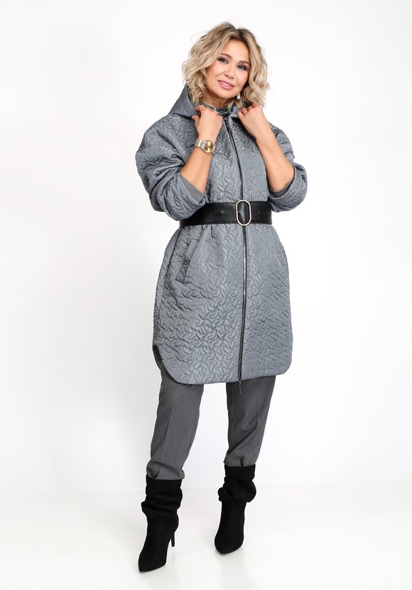 Пальто стеганое с застежкой-молнией шир.  580, рис. 19