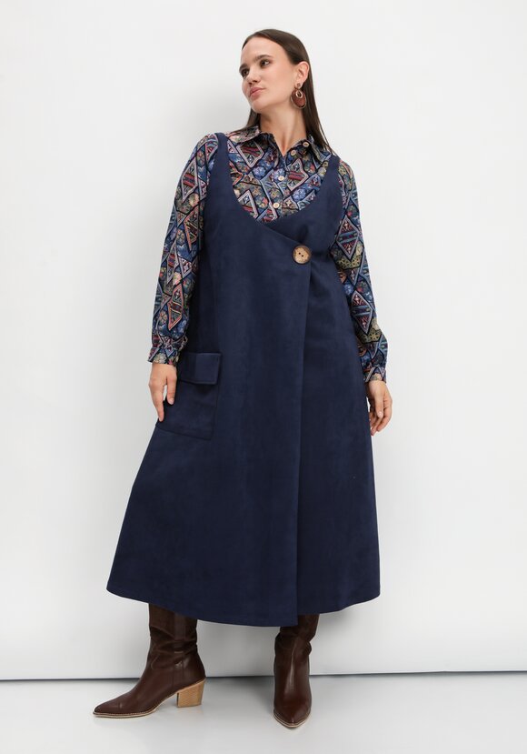 Сарафан оверсайз с накладным карманом шир.  580, рис. 18