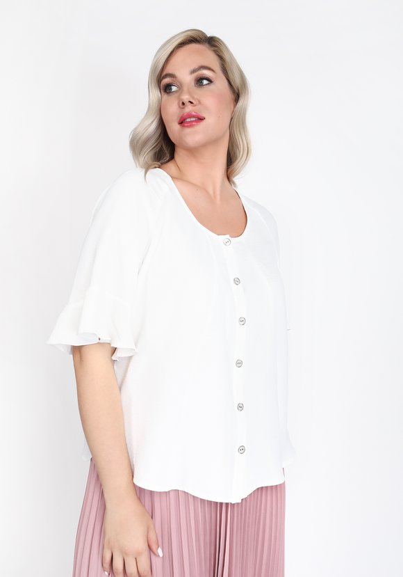 Блуза на пуговицах с рукавом реглан шир.  580, рис. 8