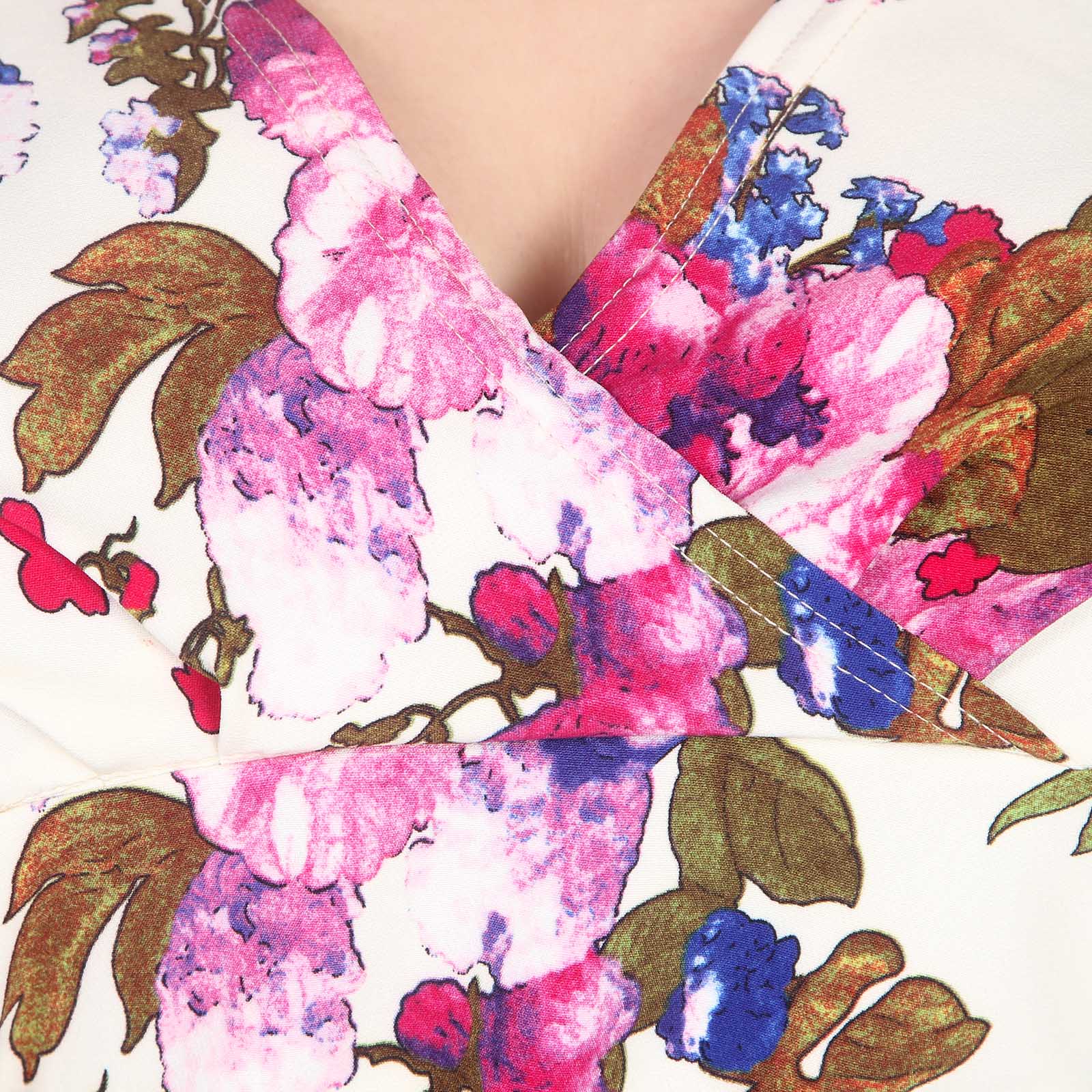 Платье-миди с V-образным вырезом и поясом Bianka Modeno, цвет розовый, размер 48 - фото 5