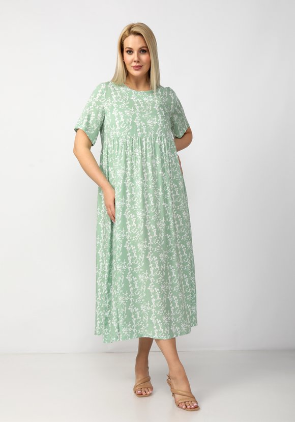 Платье свободного кроя с отрезной кокеткой шир.  580, рис. 21