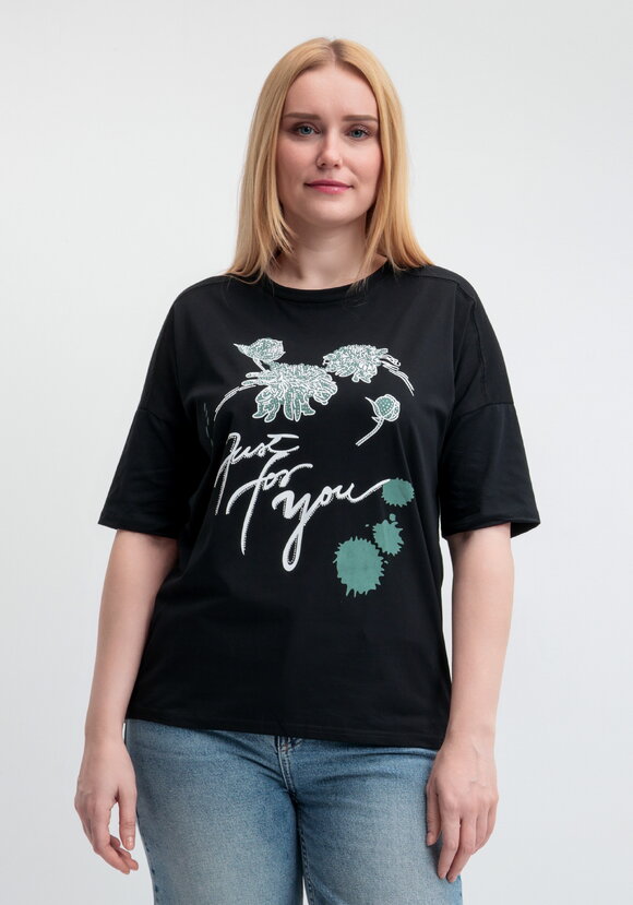 Футболка с принтом и рукавом 3/4 шир.  580, рис. 21