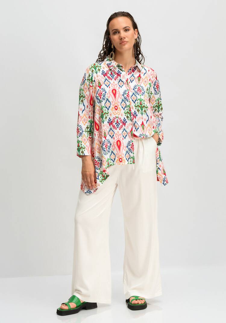 Брюки палаццо с резинкой на поясе шир.  750, рис. 41